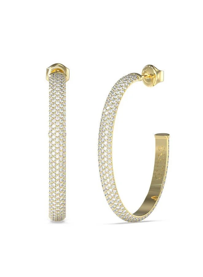 جس أقراط دائرية مرصعة بالزركون